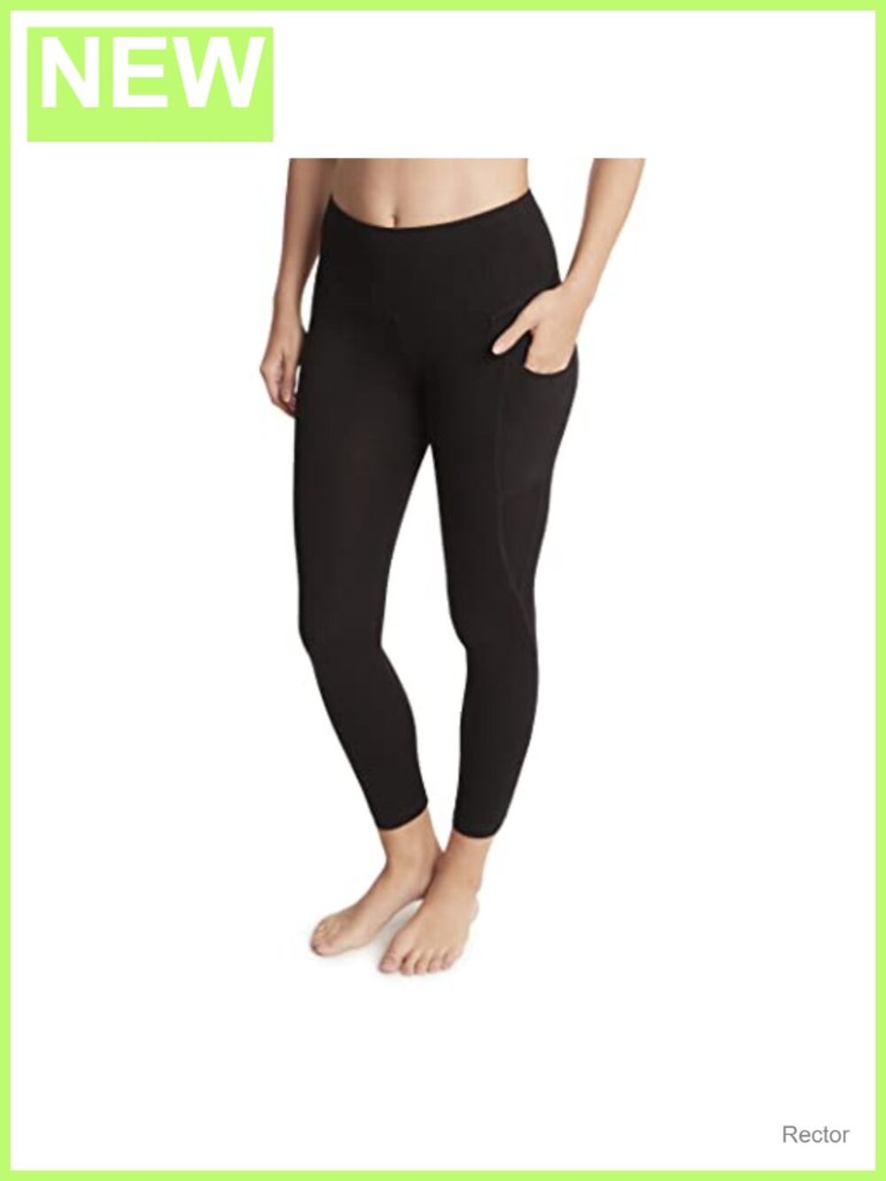 Jockey Cotton Stretch 7/8 Leggings with Side Pockets High Rise